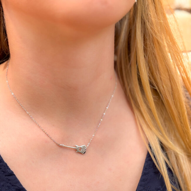 ZAG  Bijoux ketting zilver met gitaar