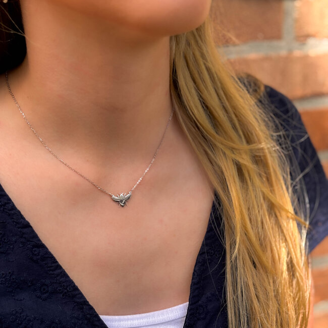 ZAG  Bijoux ketting zilver met bijtje (bee)