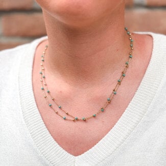 ZAG Bijoux Turquoise balletjes ketting ZAG Bijoux Turquoise balletjes ketting