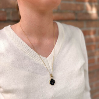 ZAG  Bijoux Zwarte bloem ketting