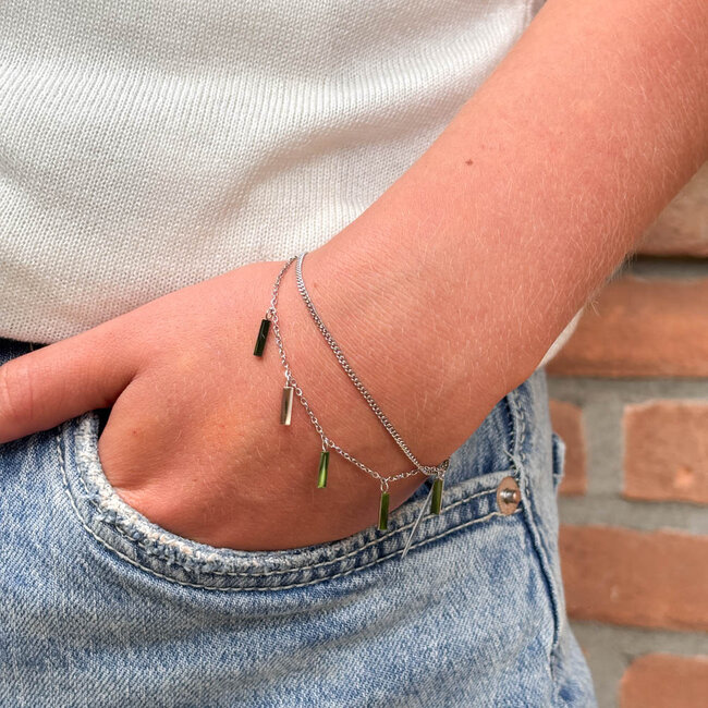 ZAG  Bijoux Dubbele armband schakels en tubes