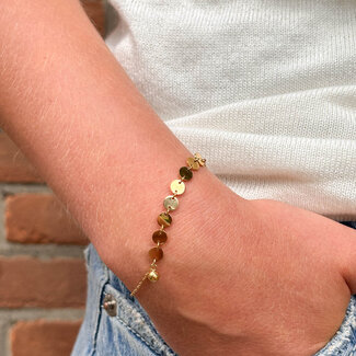 ZAG  Bijoux Goud armband met meerdere muntjes