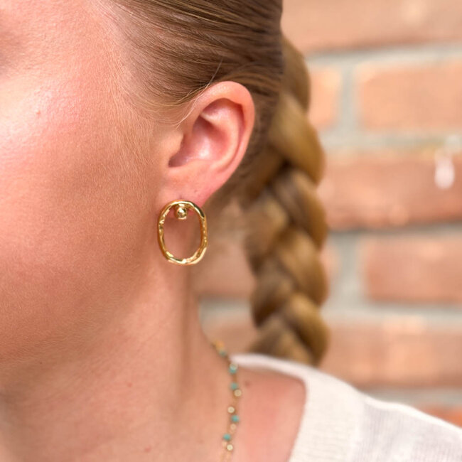 ZAG  Bijoux Goud ovaal oorbellen