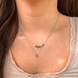 ZAG Bijoux Blokjes ketting dubbel ZAG Bijoux Blokjes ketting dubbel