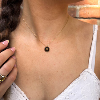ZAG  Bijoux Gouden ketting met morningstar bedel