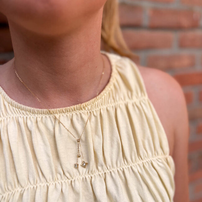 ZAG  Bijoux Ketting goudkleurig met verschillende bedels