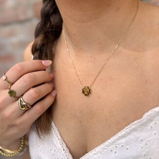 ZAG  Bijoux Tijgeroog bloem