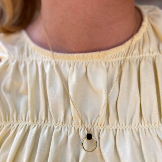 ZAG  Bijoux Cirkel ketting met zirconia