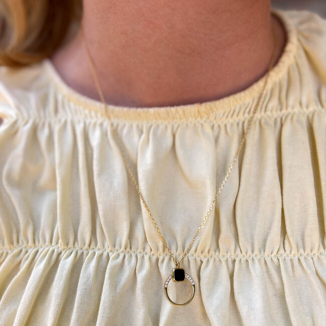 ZAG  Bijoux Cirkel ketting met zirconia