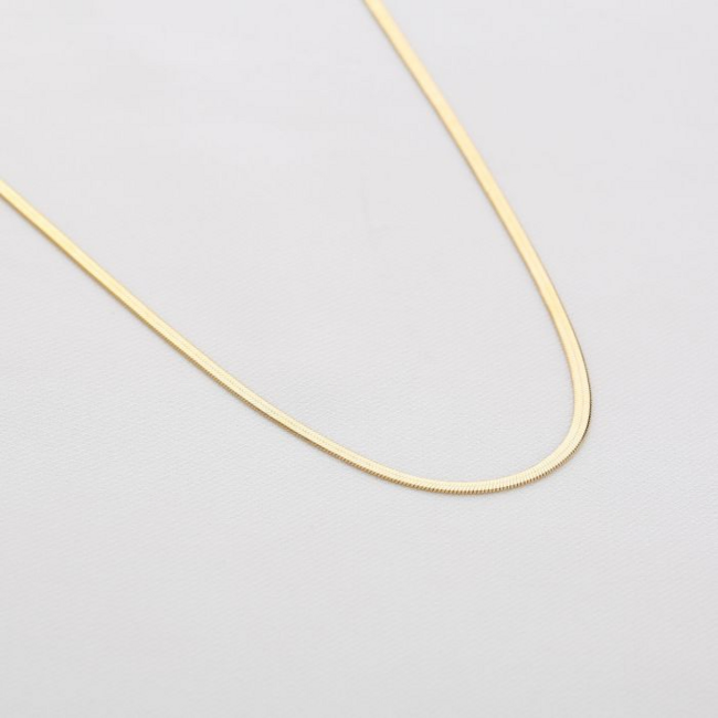Beadle Smiley of platte schakelketting goud