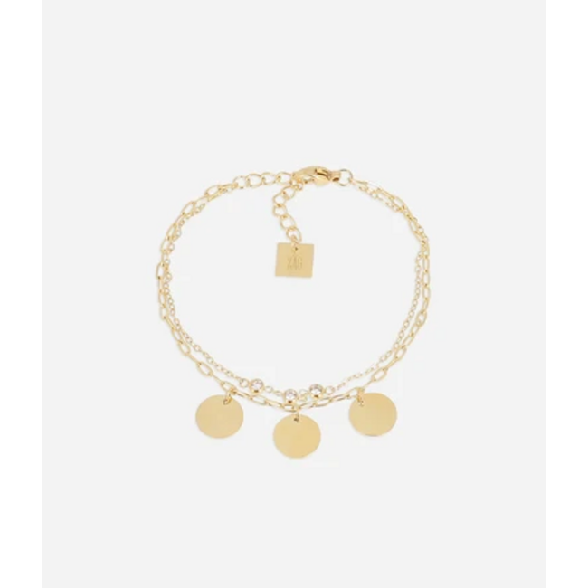 ZAG  Bijoux Goudkleurige armbanden met  munten
