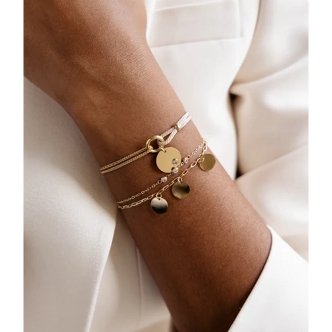 ZAG  Bijoux Goudkleurige armbanden met  munten