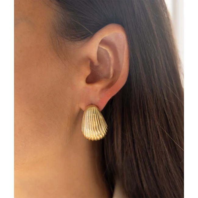 ZAG  Bijoux Chunky gouden tijdloze oorbellen