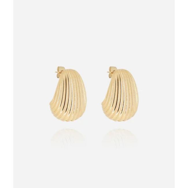 ZAG  Bijoux Chunky gouden tijdloze oorbellen