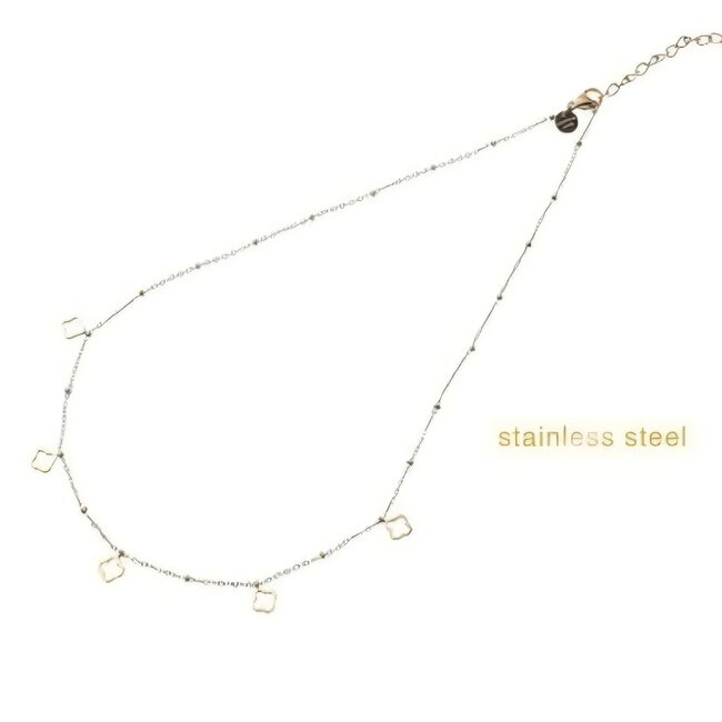 Day & Eve  Gouden ketting met klavers
