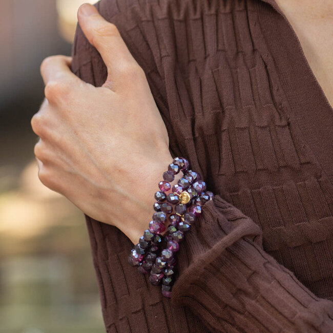 Biba Warme rijke aubergine paarse armband