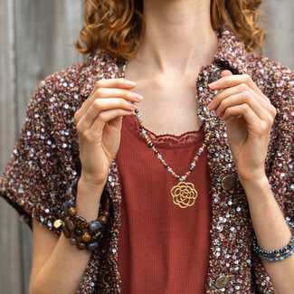 Biba Lange ketting roos Biba Lange ketting roos