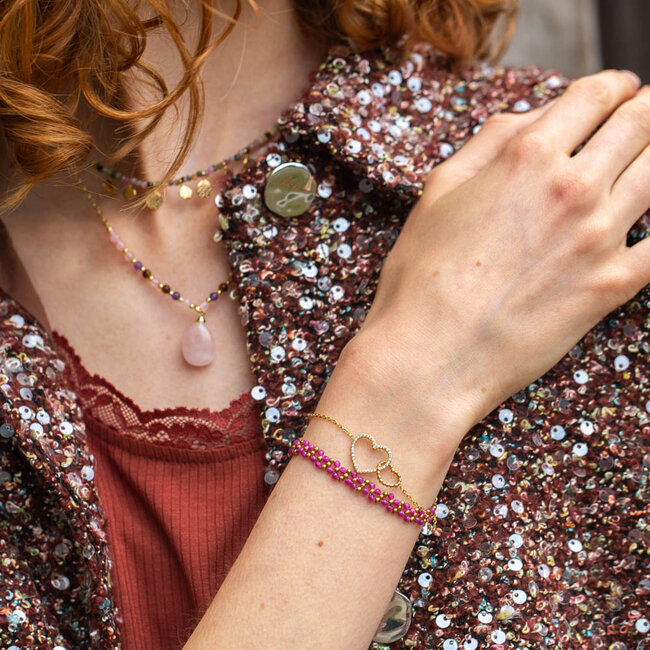 Roze of hart armband