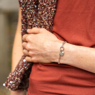 Day & Eve  Zilver smiley armband