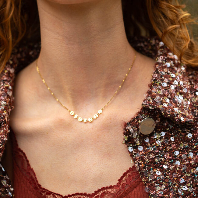 Goud  ketting met zussen sisters tekst
