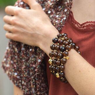 Biba Kralen armband met tijgerprint Biba Kralen armband met tijgerprint