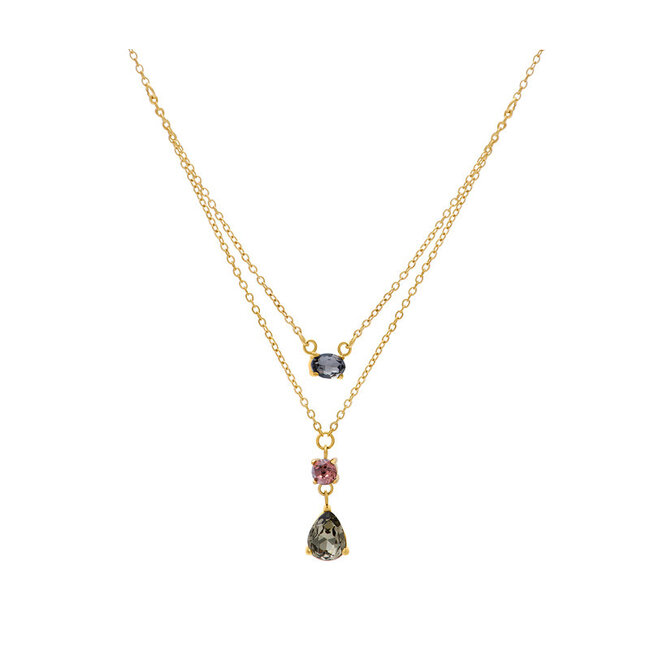 IXXXI Ixxxi  dubbele goud Ketting Sorel met druppel