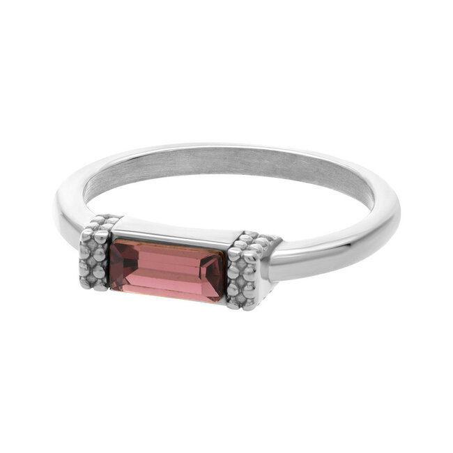 IXXXI Ixxxi Fame Alora  ring met crystal strass burgundy steentjes