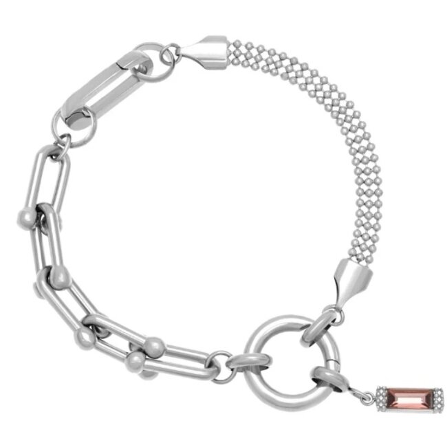 iXXXi complete connect armband goud of zilver met burgundy hanger