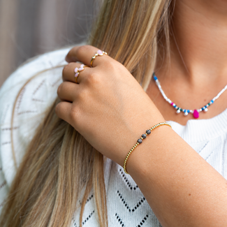 Biba Goud armbandje met glitters