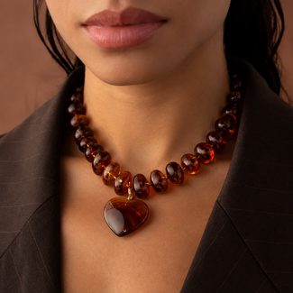 Bohm Paris bruine ketting met hart