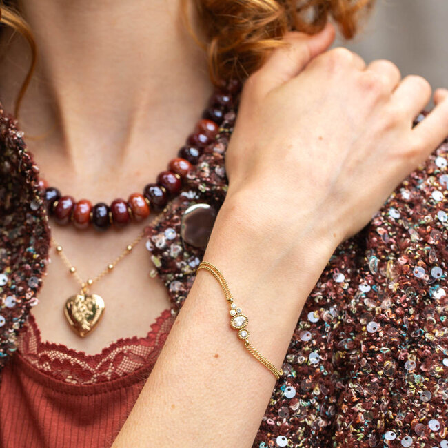 Chique Armband met crystal glitter steen