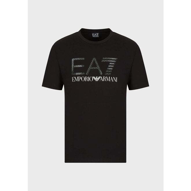 Zwart t-shirt met logo van EA7