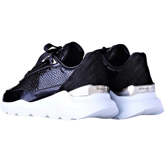 Low-Top BNJ Hector Runner Python Effect Brushed Leather Benjamin Berner