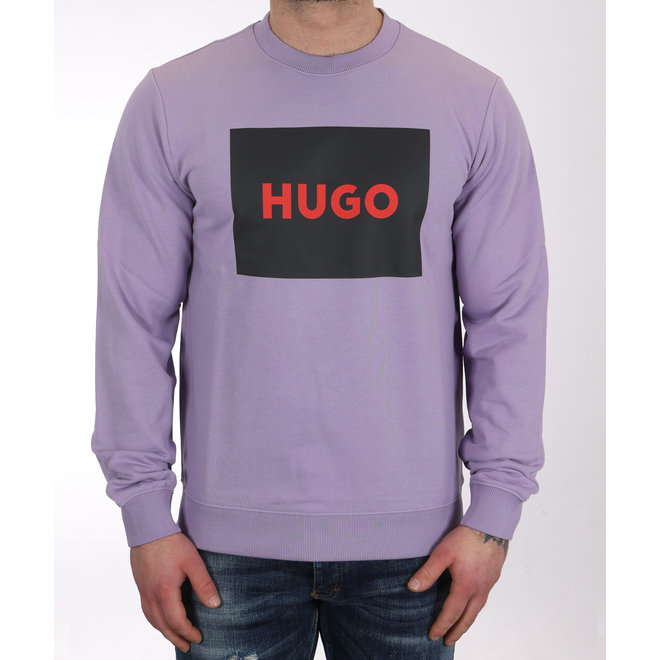 Logo sweater paars van HUGO