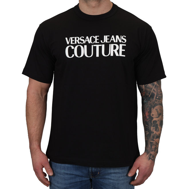 Black & White Logo T-shirt | Versace Jeans Couture