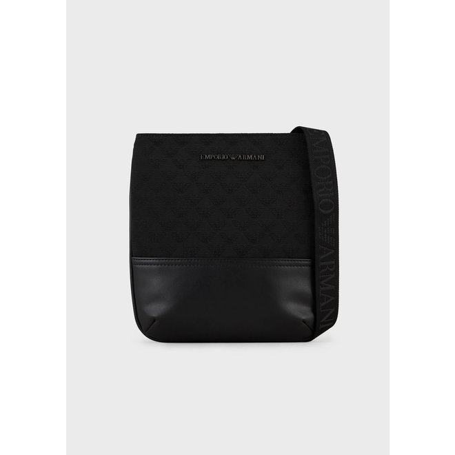 Emporio Armani | Zwarte schoudertas met logo's