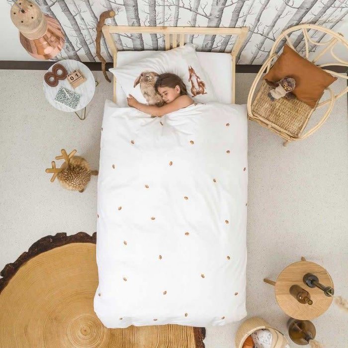 SNURK beddengoed FLANEL Housse de couette Furry Friends