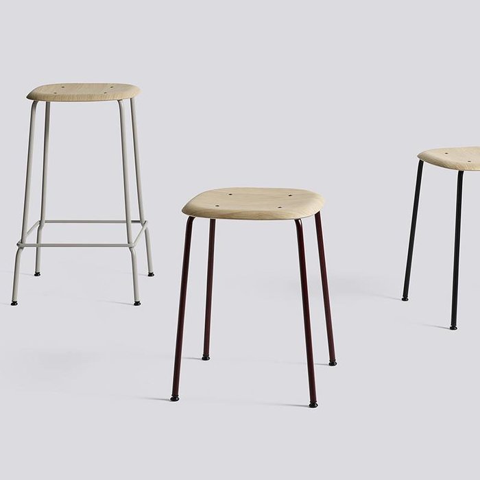HAY Soft Edge70 kruk- Steel frame
