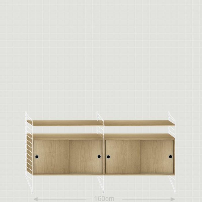 String Dressoir wit/eik