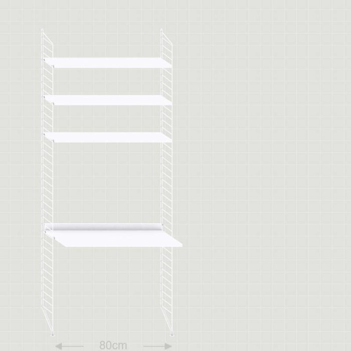 String Wandrek met bureau (wit)