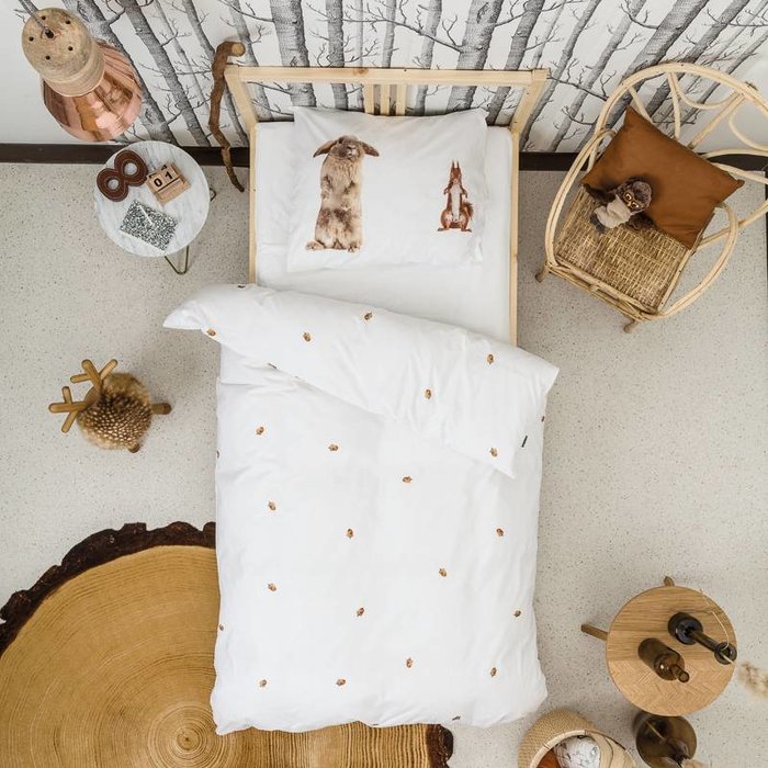 SNURK beddengoed Furry Friends dekbedovertrek KATOEN 1p