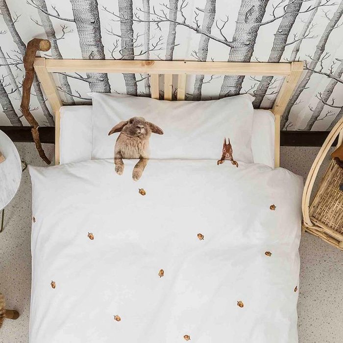 SNURK beddengoed FLANEL Housse de couette Furry Friends