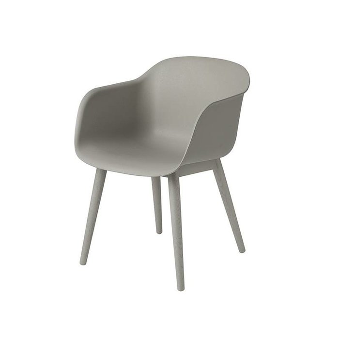 Muuto Fiber Armchair houten onderstel