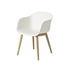 HAY Fiber Armchair houten onderstel