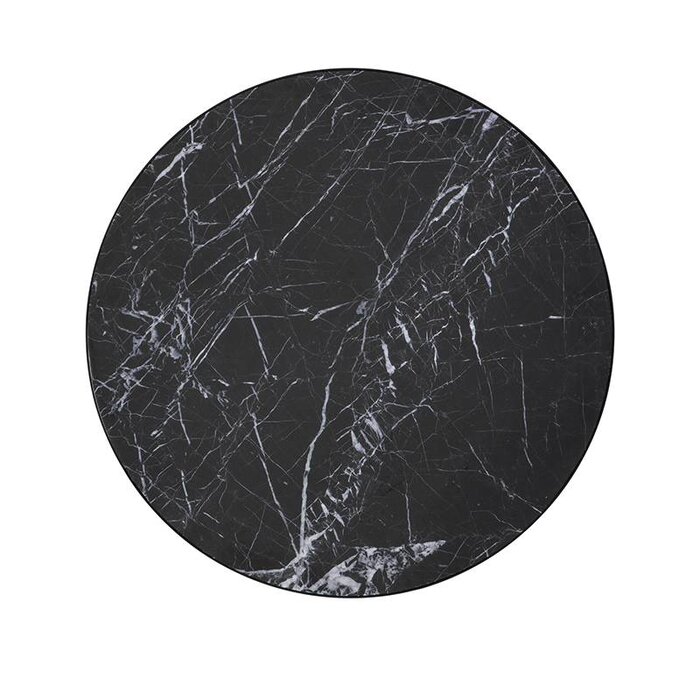Fermliving Table d'appoint en marbre noir - Fermliving