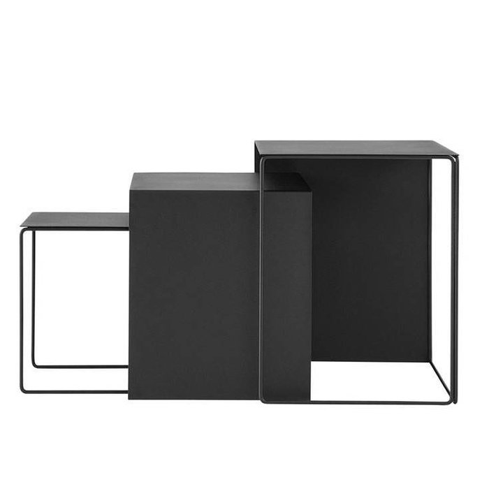 Fermliving Table cluster black (set 3pc)