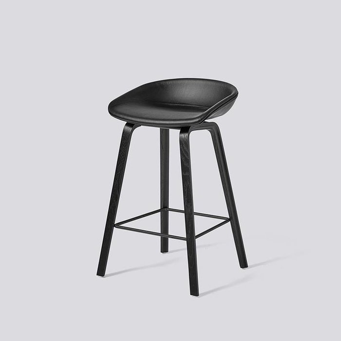 HAY Barkruk 'About A Stool' AAS33 zwart-gestoffeerd