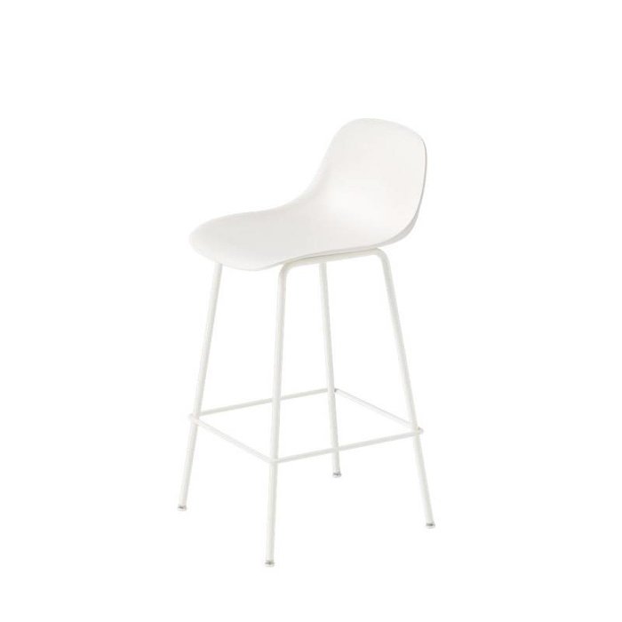 Muuto Fiber barkruk- tube onderstel met rugleuning