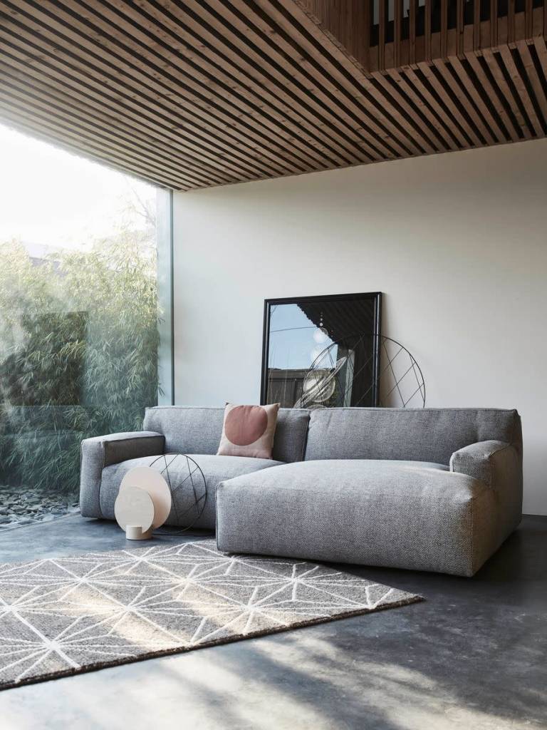 Clay sofa met longchair Polvere grey - Amsterdam / LIVINGDESIGN - Livingdesign