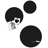 Groovy Magnets Krijtbord Zwart magneetstickers rond 3 stuks